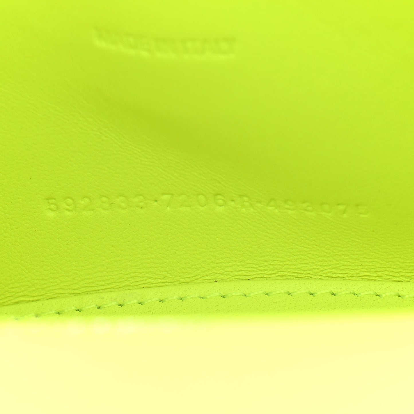 Shiny Calfskin Crocodile Embossed Hourglass Top Handle Bag XS Fluo Yellow