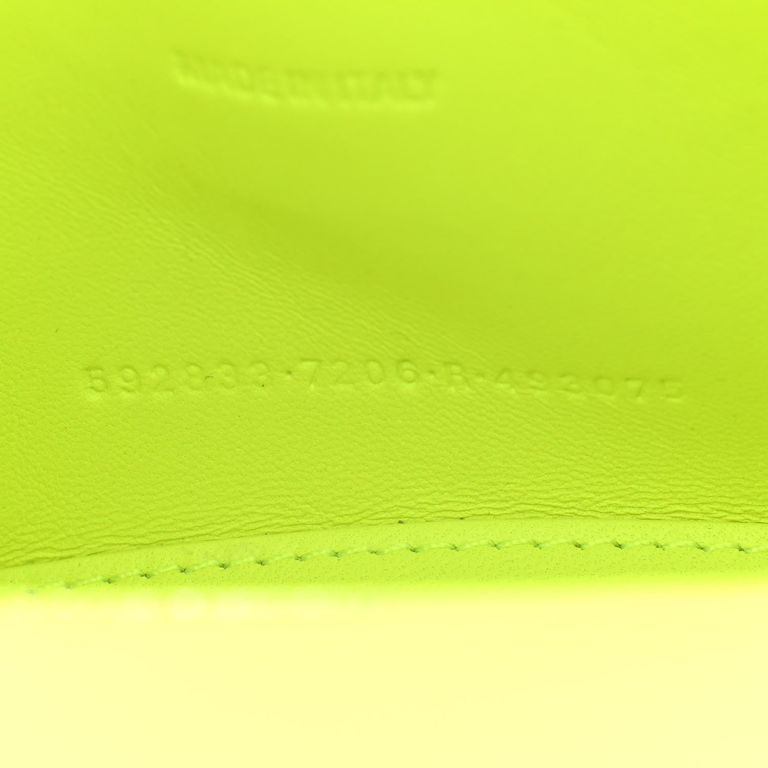 Balenciaga Shiny Calfskin Crocodile Embossed Hourglass Top Handle Bag XS Fluo Yellow 8 of 11