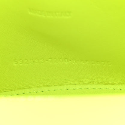 Balenciaga Shiny Calfskin Crocodile Embossed Hourglass Top Handle Bag XS Fluo Yellow 8 of 11