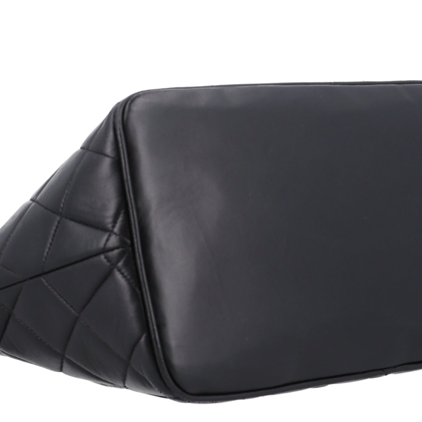 Lambskin Quilted Medallion Tote Black