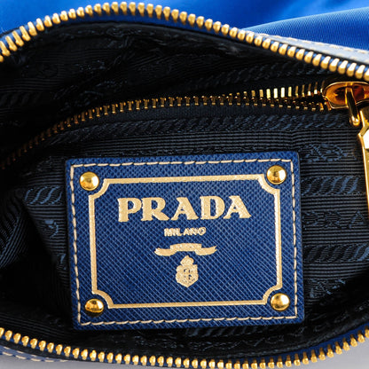 Prada Tessuto Nylon Saffiano Crossbody Bag Bleuette 5 of 6