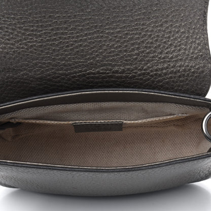 Gucci Metallic Pebbled Calfskin Small Soho Flap Crossbody Sasso 4 of 5