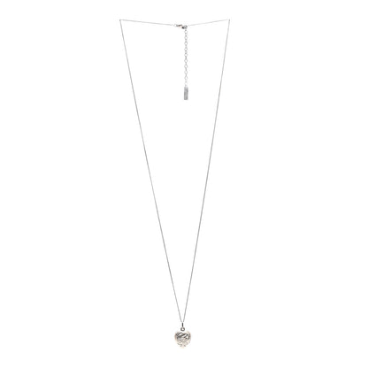 Saint Laurent Metal Heart Necklace Silver 3 of 6