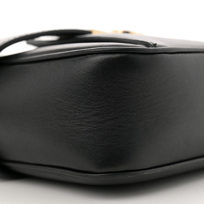 Salvatore Ferragamo Calfskin Gancio Small Camera Case Black 9 of 10