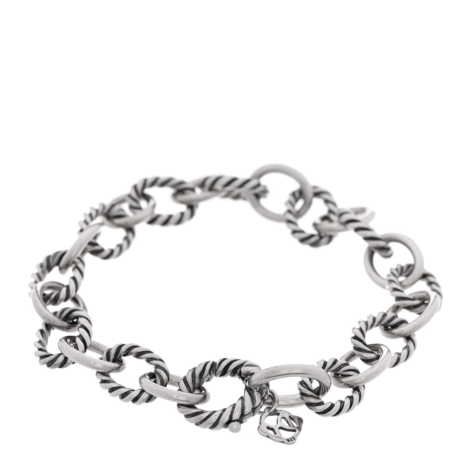 David Yurman Sterling Silver 5.5mm DY Madison Link Chain Bracelet 2 of 4