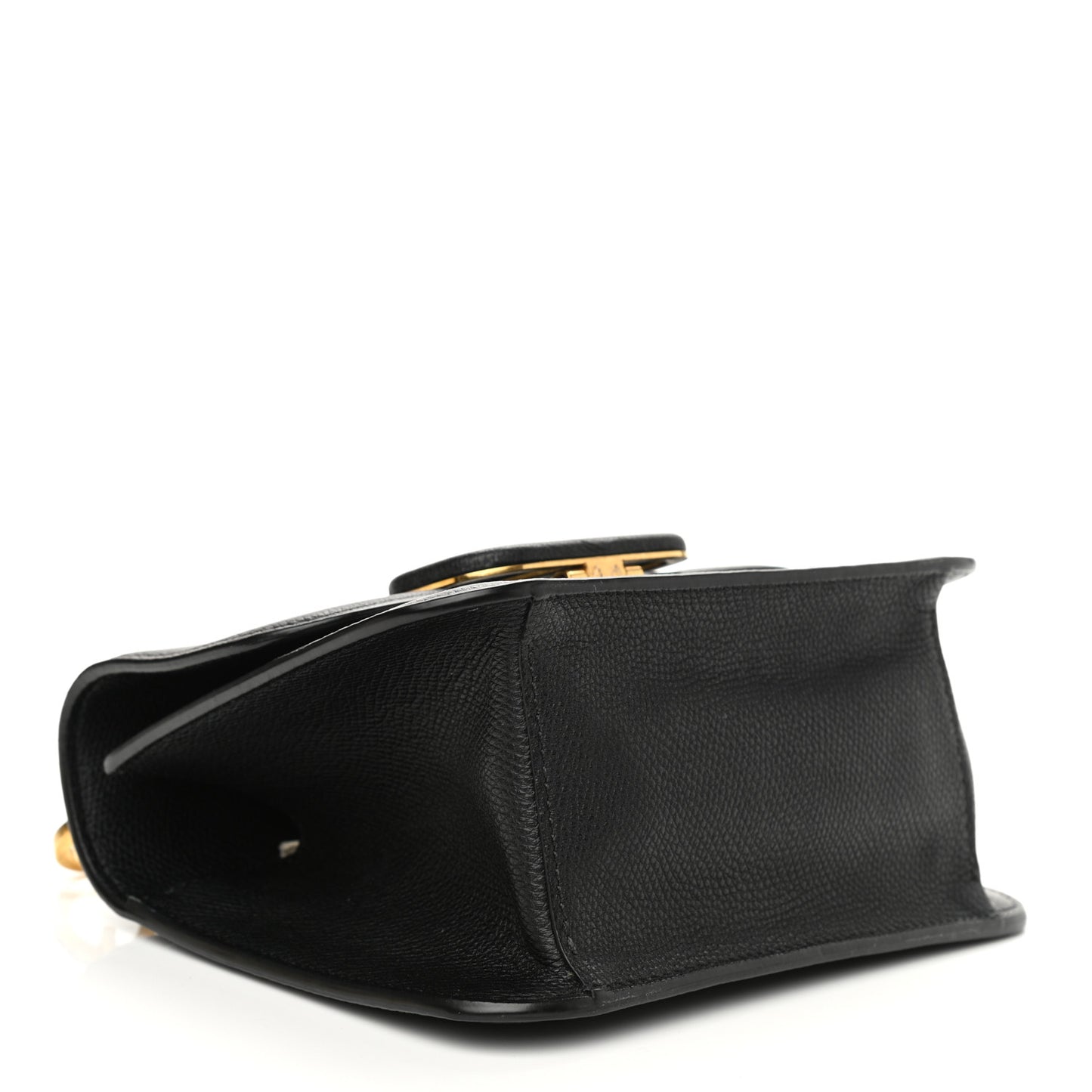 Grainy Calfskin Small VSling Shoulder Bag Black
