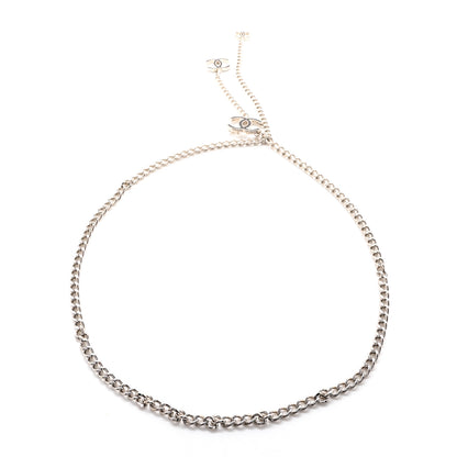 Chanel Enamel CC Chain Logo Belt Silver Black 2 of 4