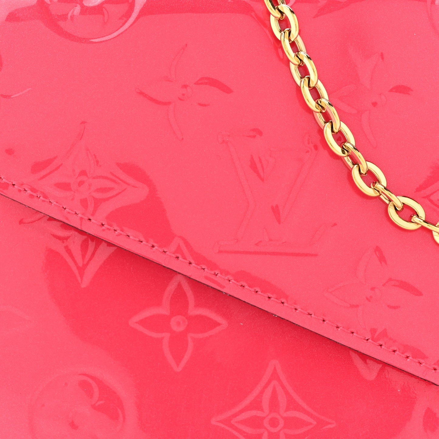 Vernis Felicie Pochette Chain Wallet Hot Pink