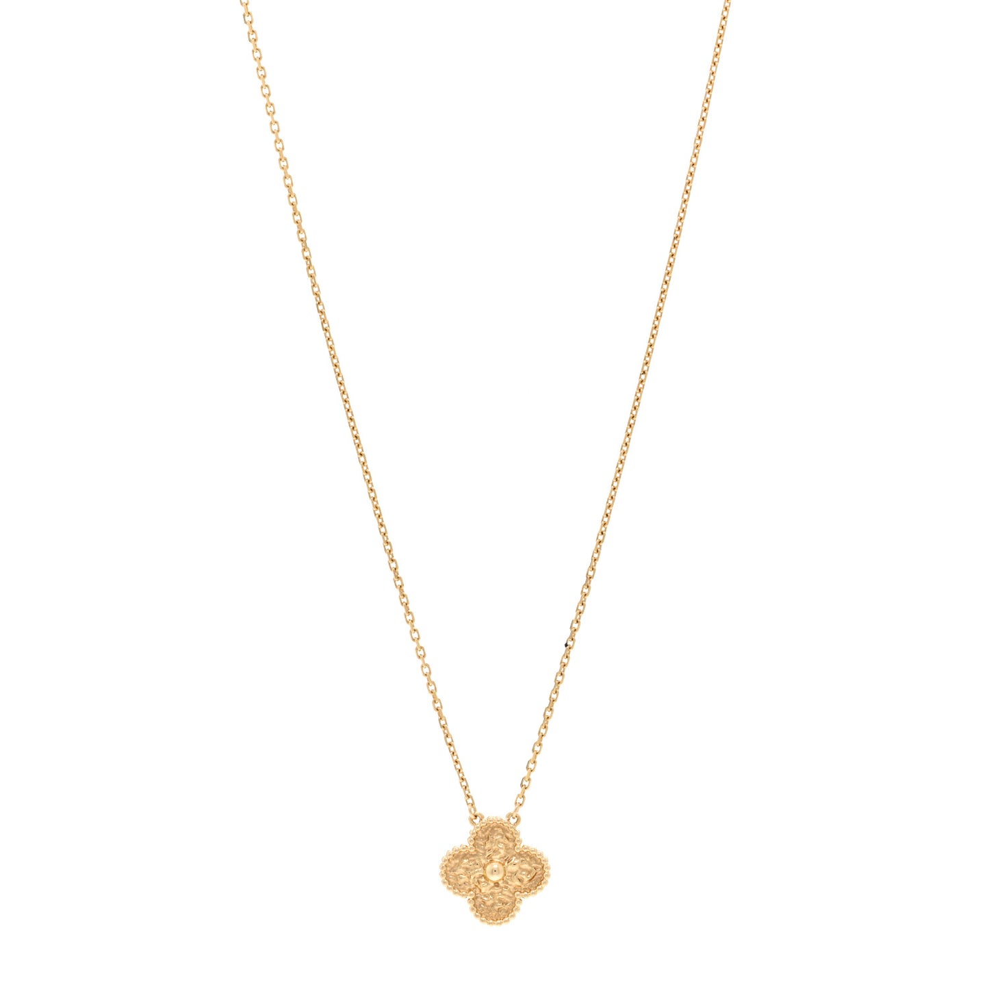 18K Yellow Gold Vintage Alhambra Pendant Necklace