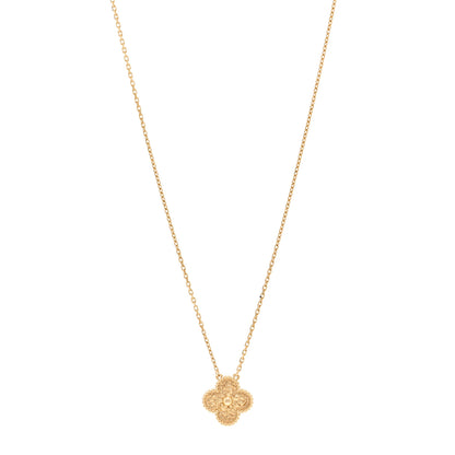 Van Cleef & Arpels 18K Yellow Gold Vintage Alhambra Pendant Necklace 1 of 6