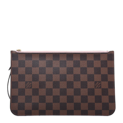 Louis Vuitton Damier Ebene Neverfull MM GM Pochette Rose Ballerine 1 of 19
