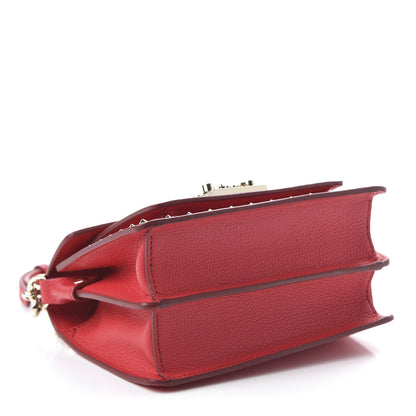MCM Calfskin Studded Mini Patricia Crossbody Bag Chinese Red 4 of 10