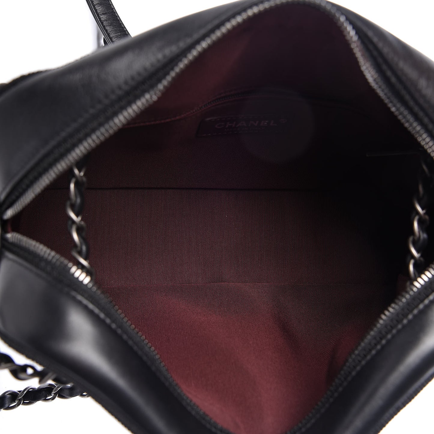 Calfskin Quilted Small Ballerine Camera Case Black