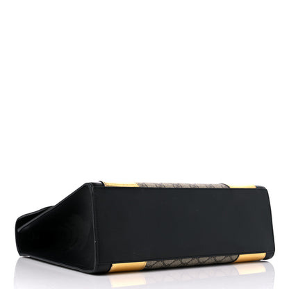 Gucci Nappa GG Supreme Monogram Medium Osiride Top Handle Bag Black Oro Vecchio Beige Ebony 4 of 20