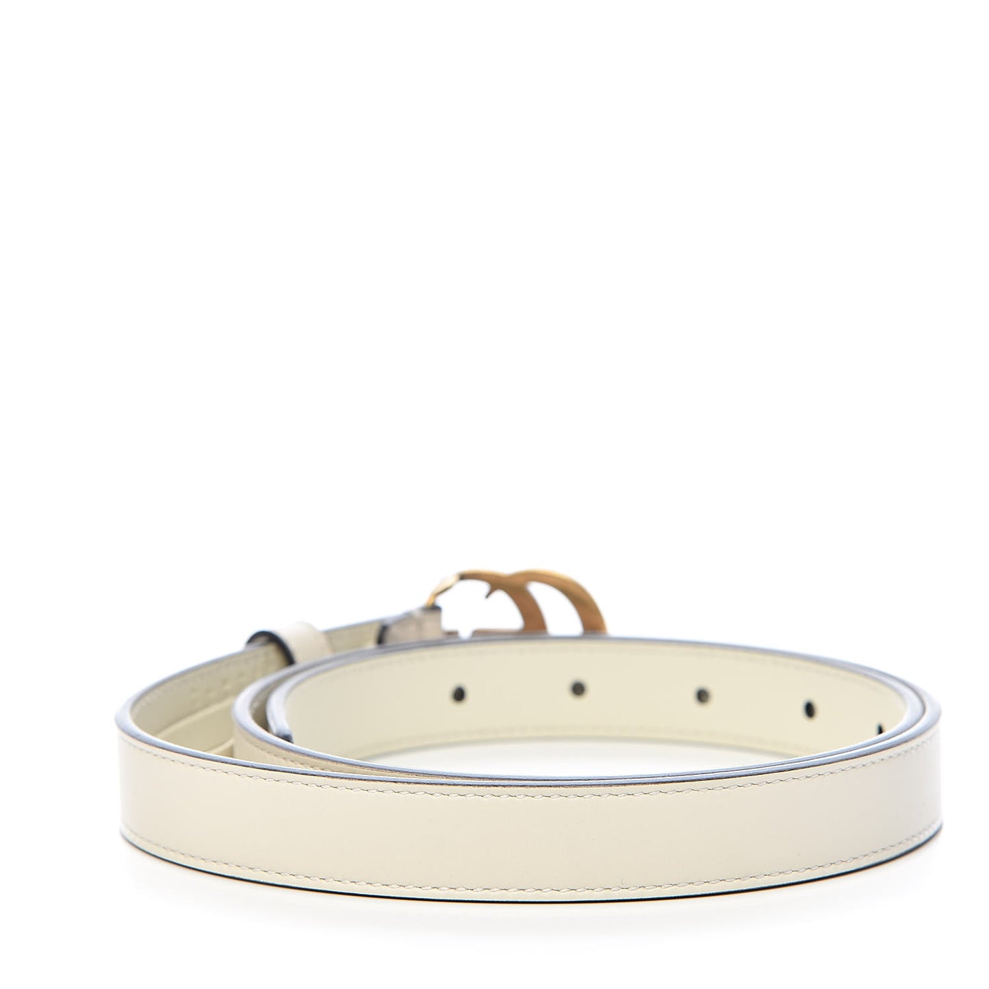 Calfskin Double G 20mm Belt 80 32 Mystic White