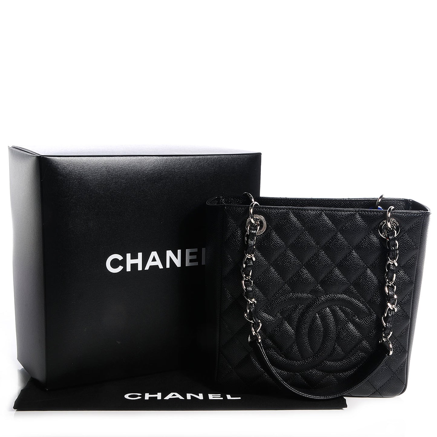 Caviar Petit Shopping Tote PST Black