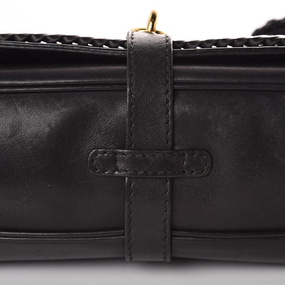 Gucci Calfskin Handmade Medium Flap Shoulder Bag Black 24 of 26