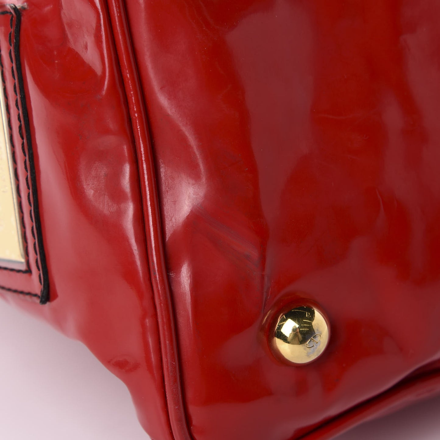 Patent Lacca Bow Tote Red