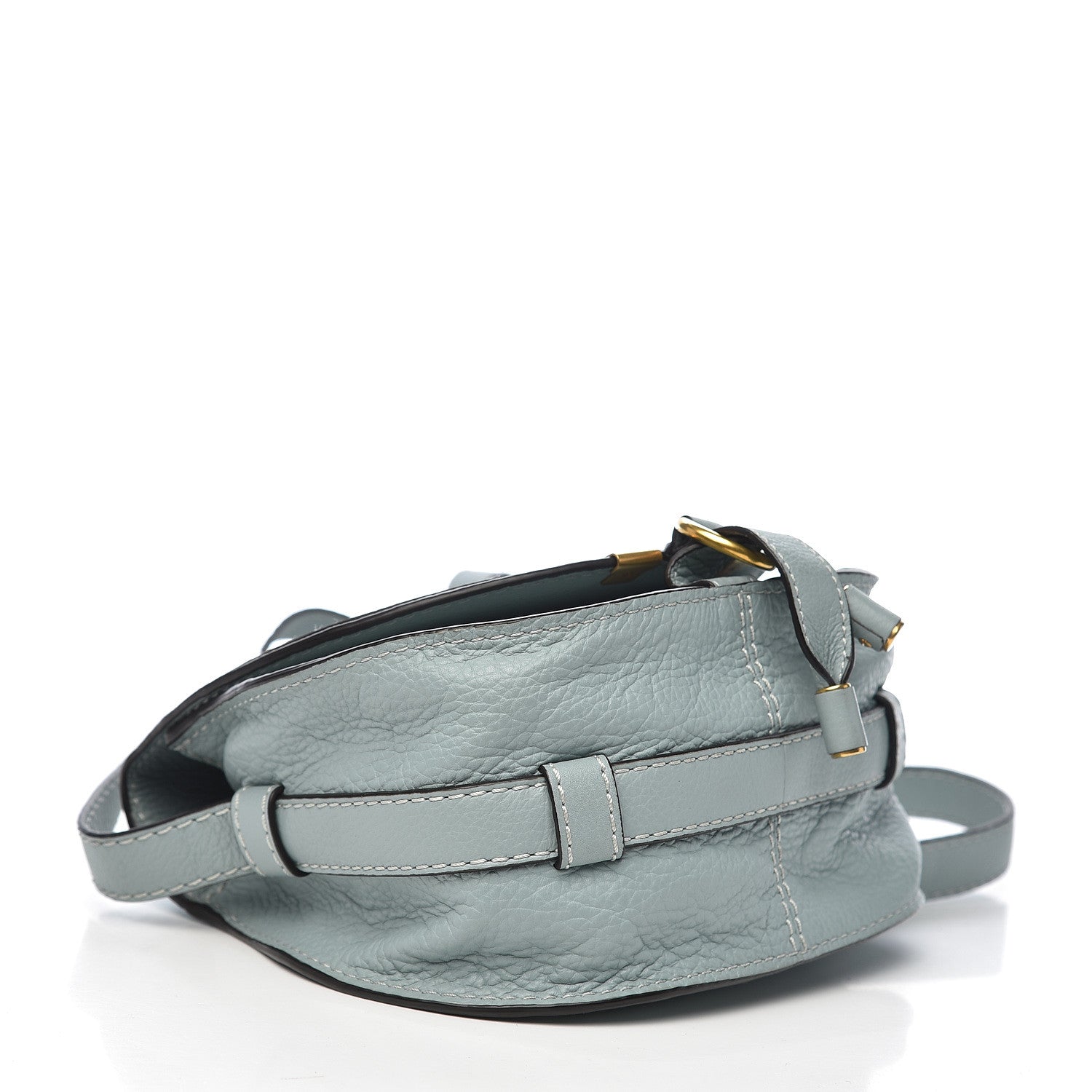 Chloe Calfskin Mini Marcie Round Crossbody Bag Faded Blue 4 of 12