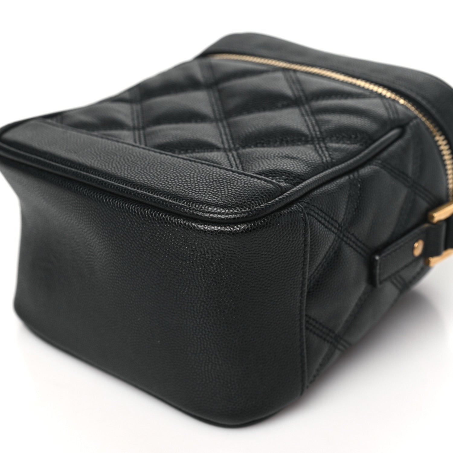 Saint Laurent Grain de Poudre Quilted 80's Vanity Bag Black 10 of 10