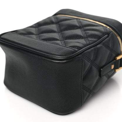 Saint Laurent Grain de Poudre Quilted 80's Vanity Bag Black 10 of 10
