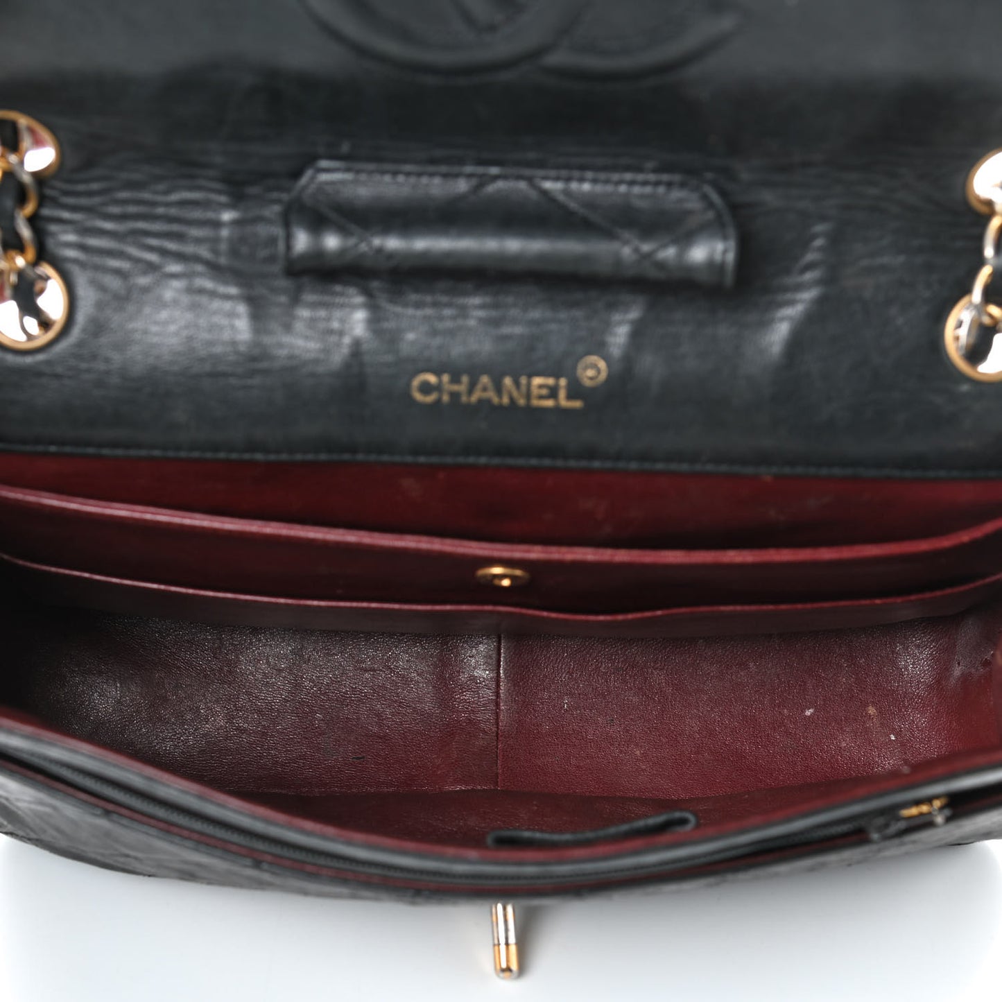 Lambskin Quilted Medium Single Flap Black