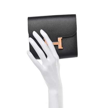 Hermes Epsom Constance Short Wallet Black 2 of 7