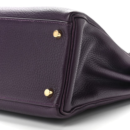 Hermes Taurillon Clemence Kelly Retourne 32 Raisin 9 of 10