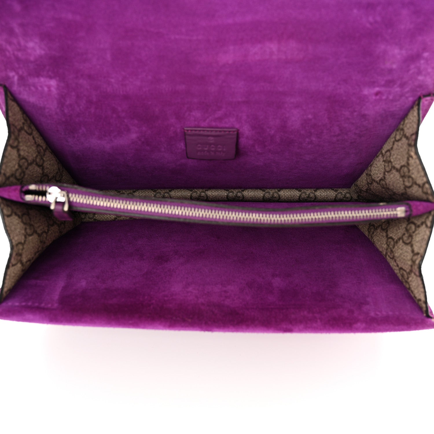 Gucci GG Supreme Monogram Suede Small Dionysus Shoulder Bag Purple 5 of 16