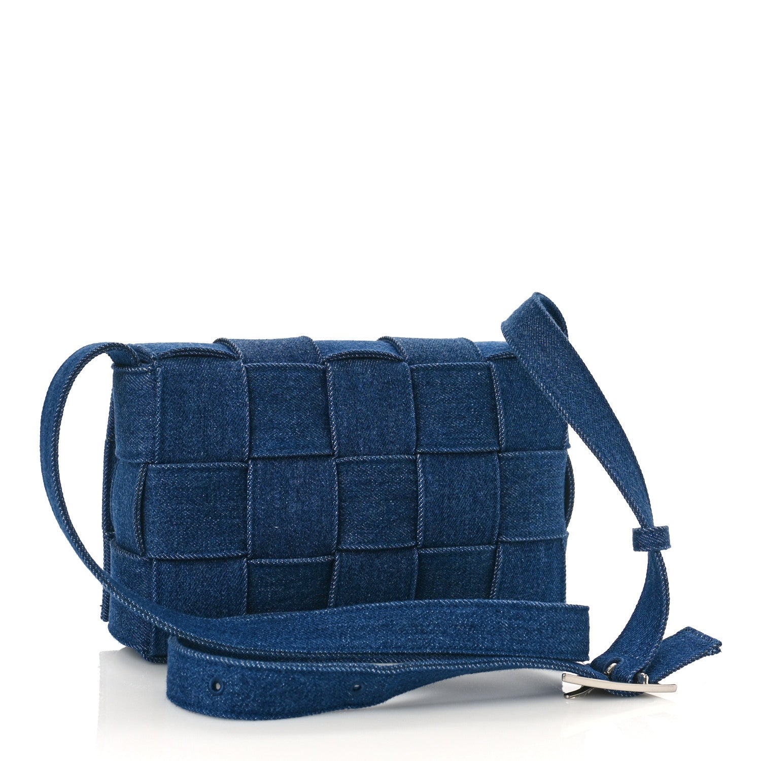 Bottega Veneta Denim Maxi Intrecciato Cassette Crossbody Bag Indigo 3 of 8