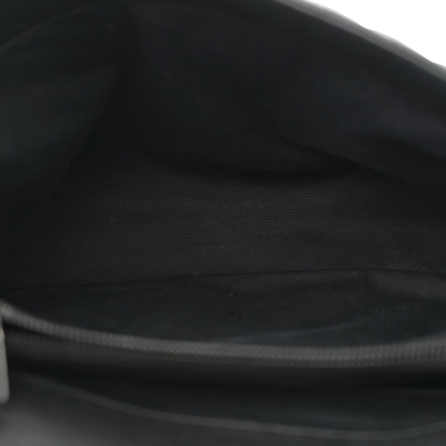 Sheepskin Matelasse Chevron Monogram Monochrome Large College Satchel Black