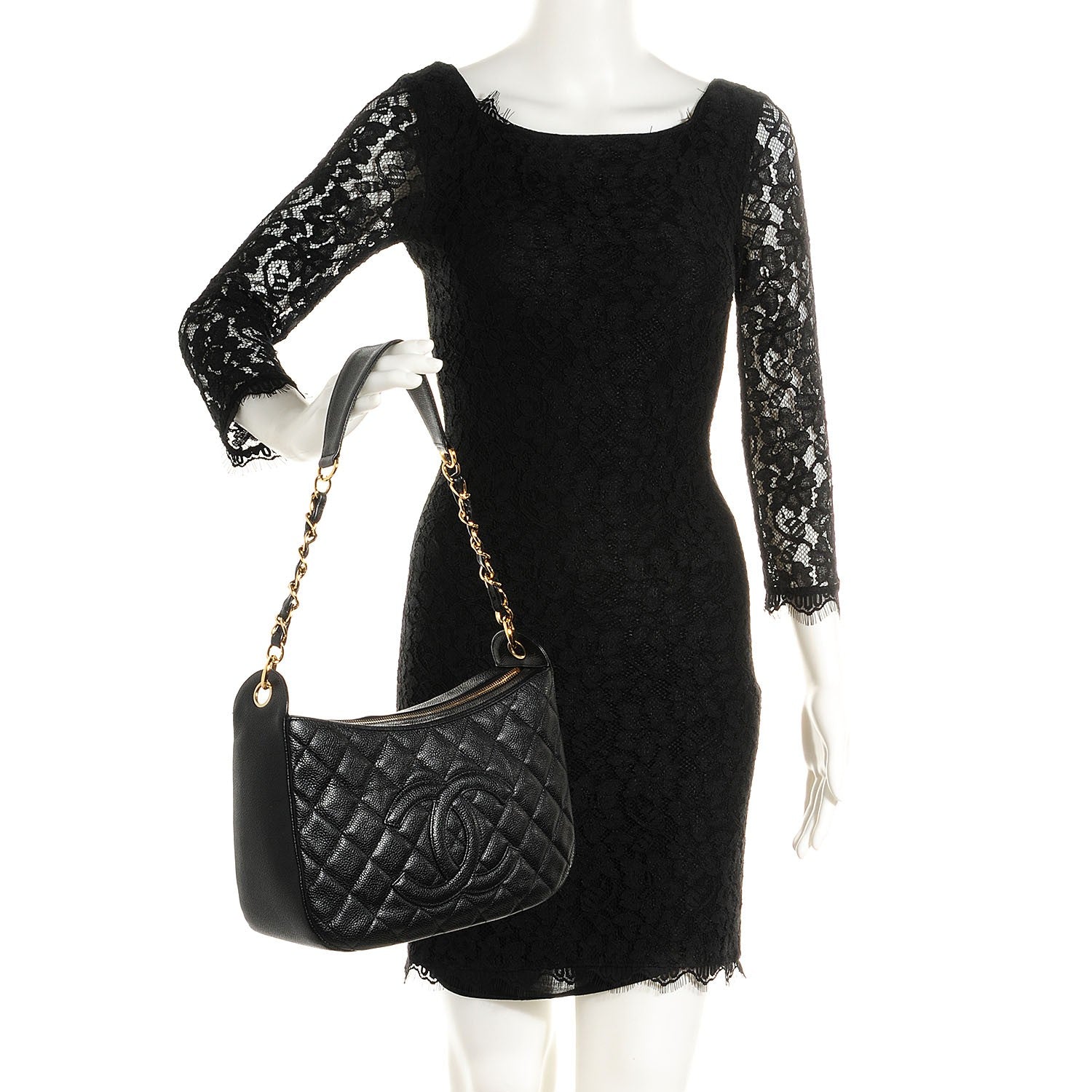 Chanel Caviar Quilted Hobo Black 2 of 9