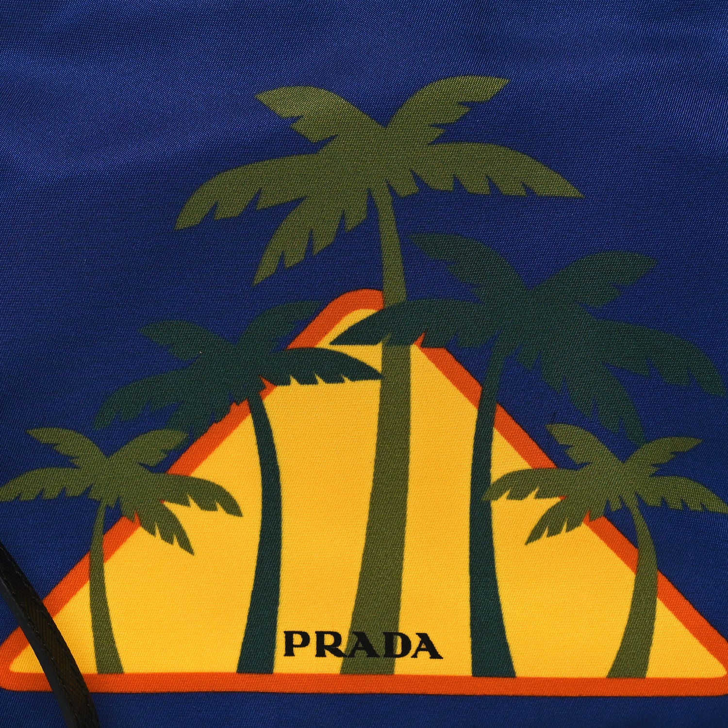 Prada Tessuto Nylon Saffiano Wristlet Bluette 7 of 7