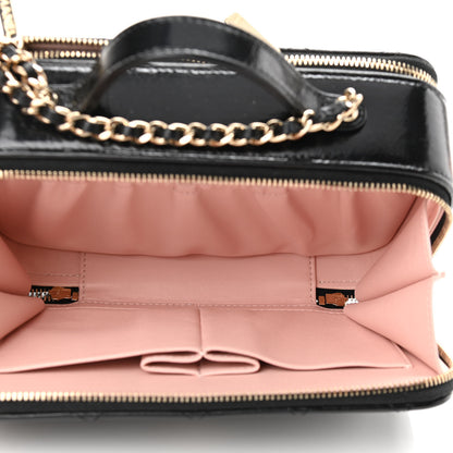 Chanel Shiny Lambskin Quilted CC Vanity Case Black 6 of 12