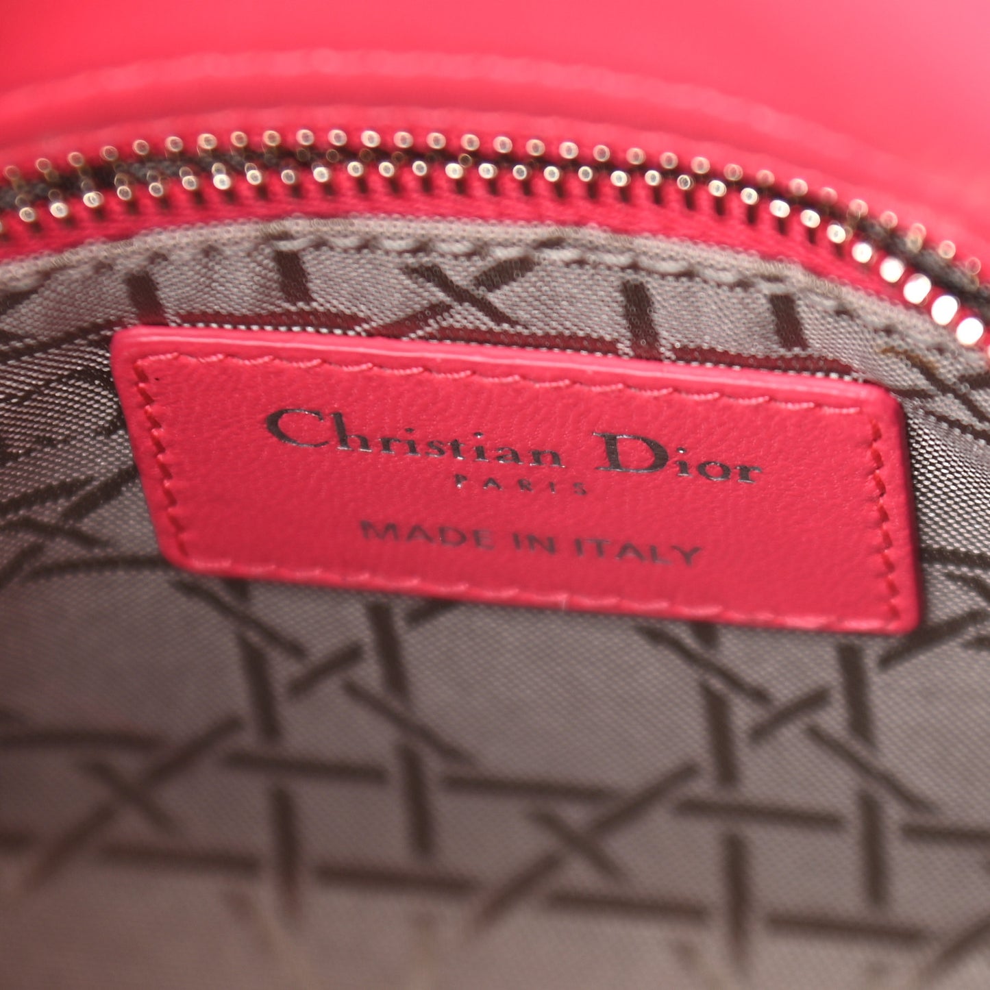 Lambskin Cannage Mini Lady Dior Pink