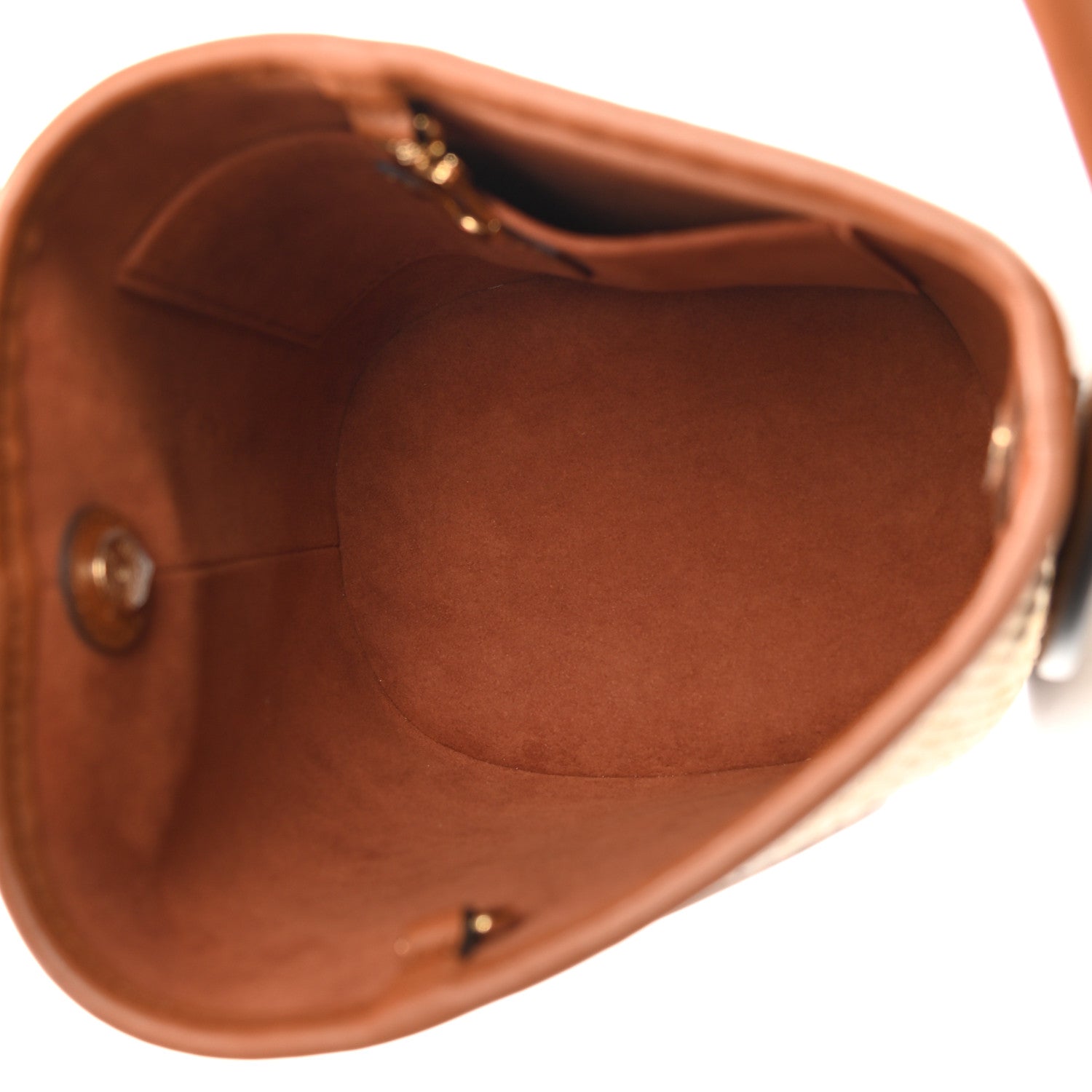 Louis Vuitton Kitted Raffia Petit Bucket Caramel 5 of 10