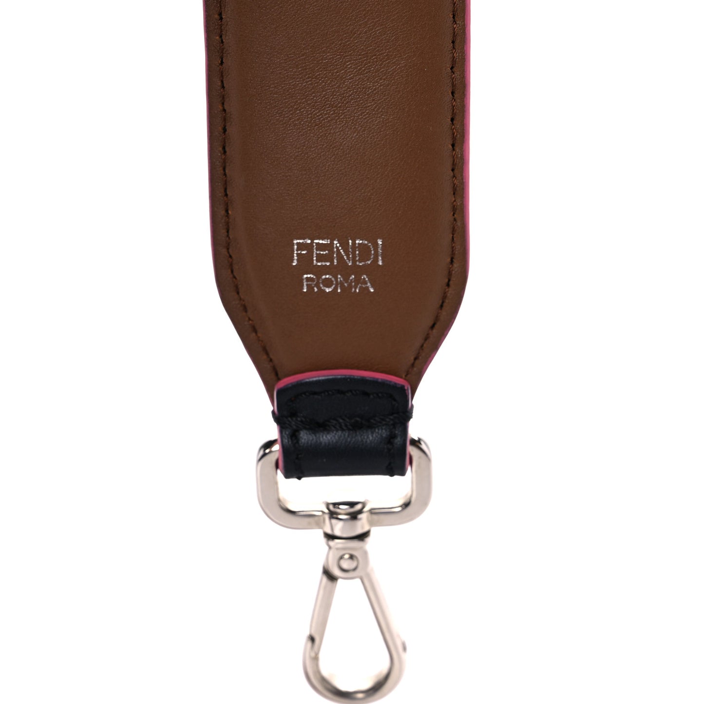 Vitello Dolce Plexiglass Bi-Color Studded Strap You Black Brownie Multicolor