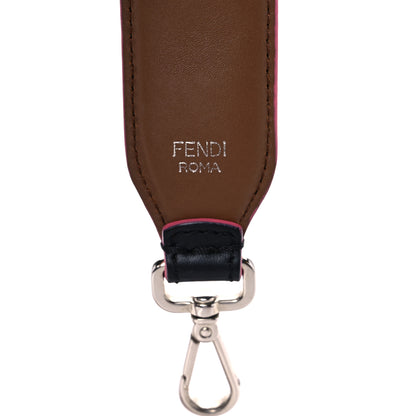 Fendi Vitello Dolce Plexiglass Bi-Color Studded Strap You Black Brownie Multicolor 3 of 13