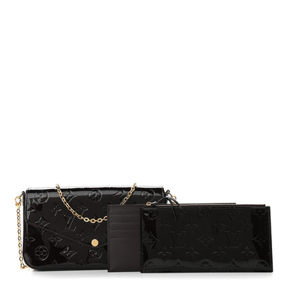 Louis Vuitton Vernis Pochette Felicie Chain Wallet Amarante 1 of 14