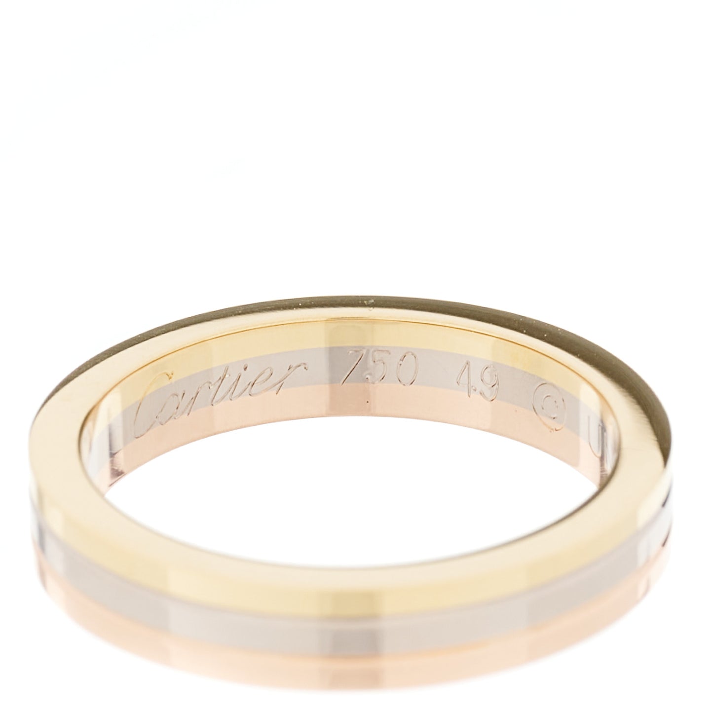 18K Pink White Yellow Gold 3.5mm Vendome Louis Cartier Wedding Band Ring 49 5