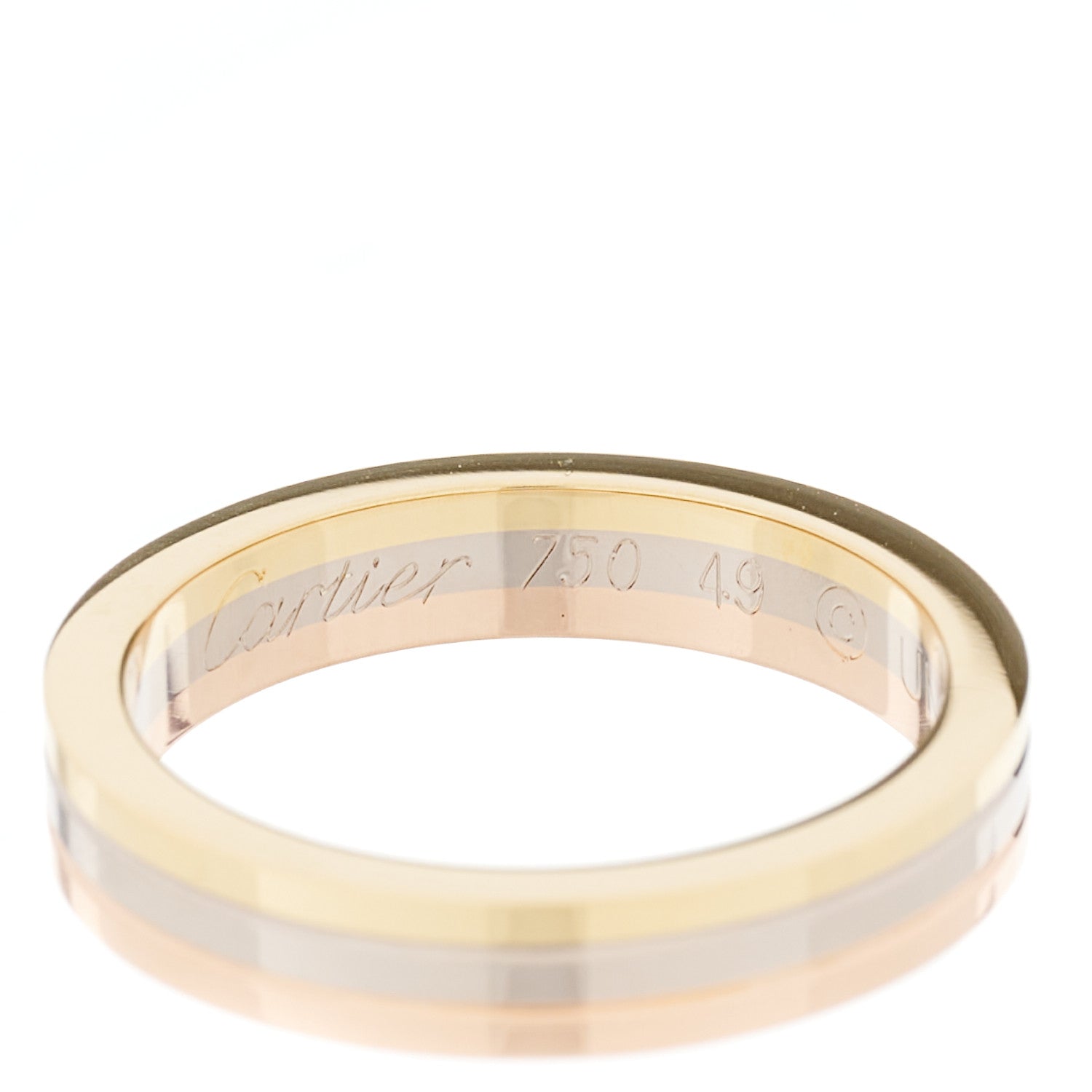 Cartier 18K Pink White Yellow Gold 3.5mm Vendome Louis Cartier Wedding Band Ring 49 5 4 of 6