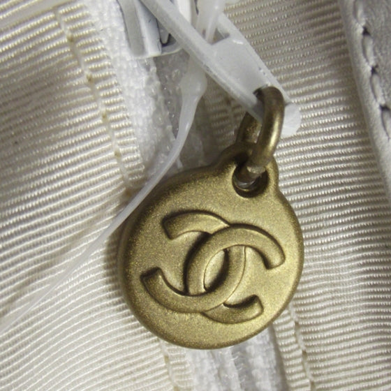 Leather CC Handle Tote White