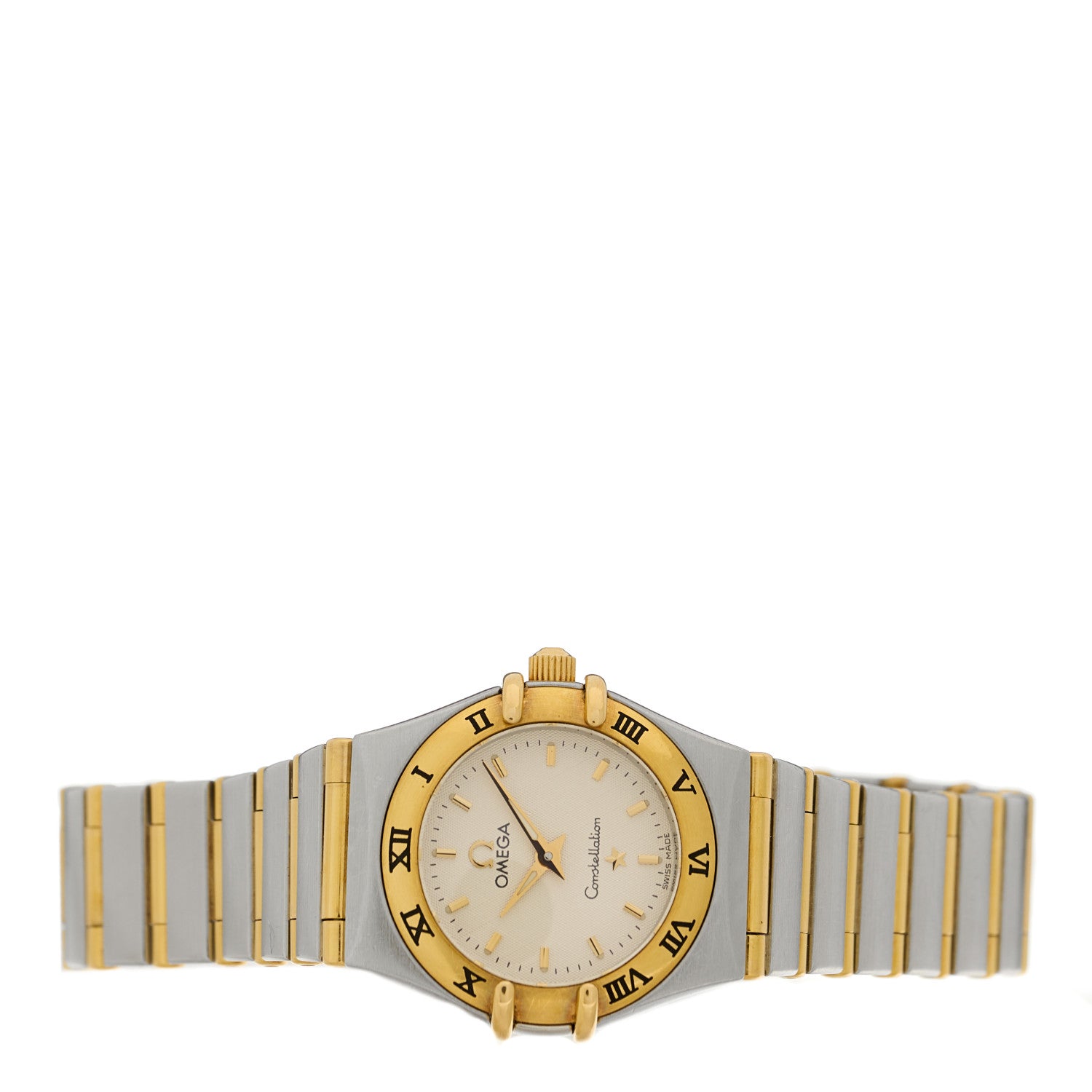 Omega Stainless Steel 18K Yellow Gold 22mm Constellation Quartz Watch White 1362.30 2 of 4