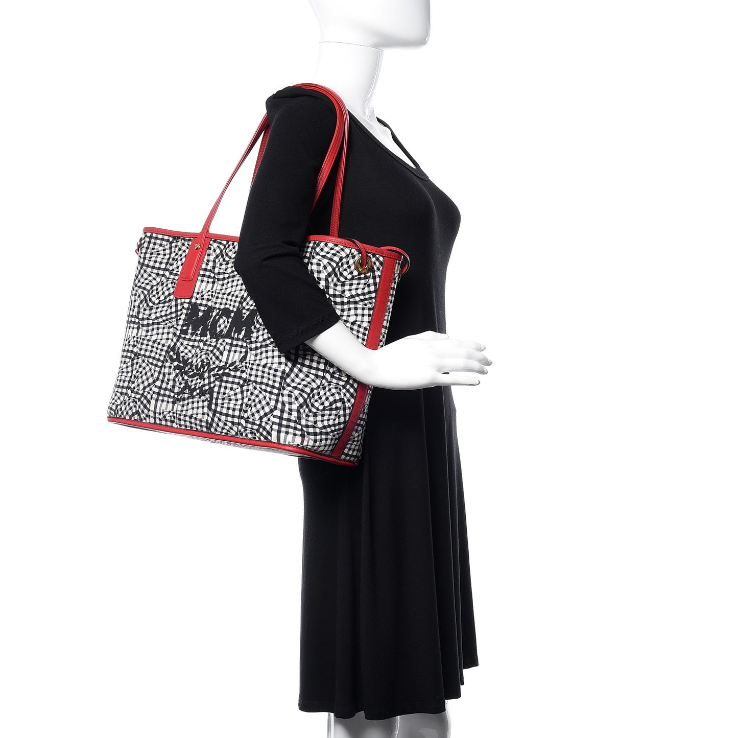 Visetos Medium Liz Reversible Shopper Tote Ruby Red