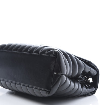 Saint Laurent Calfskin Y Quilted Monogram Medium Loulou Chain Satchel Black 10 of 12