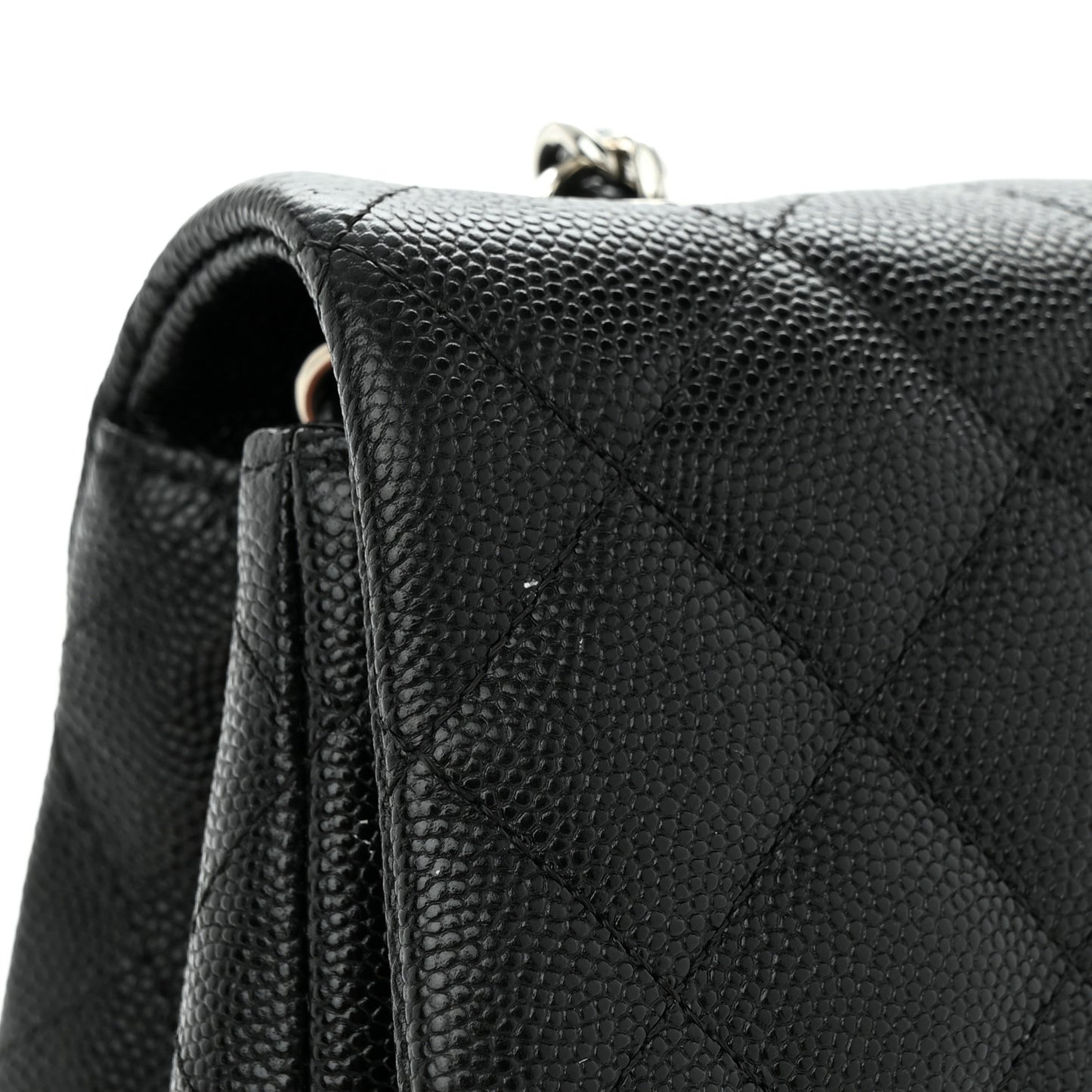 Caviar Quilted Mini Rectangular Flap Black