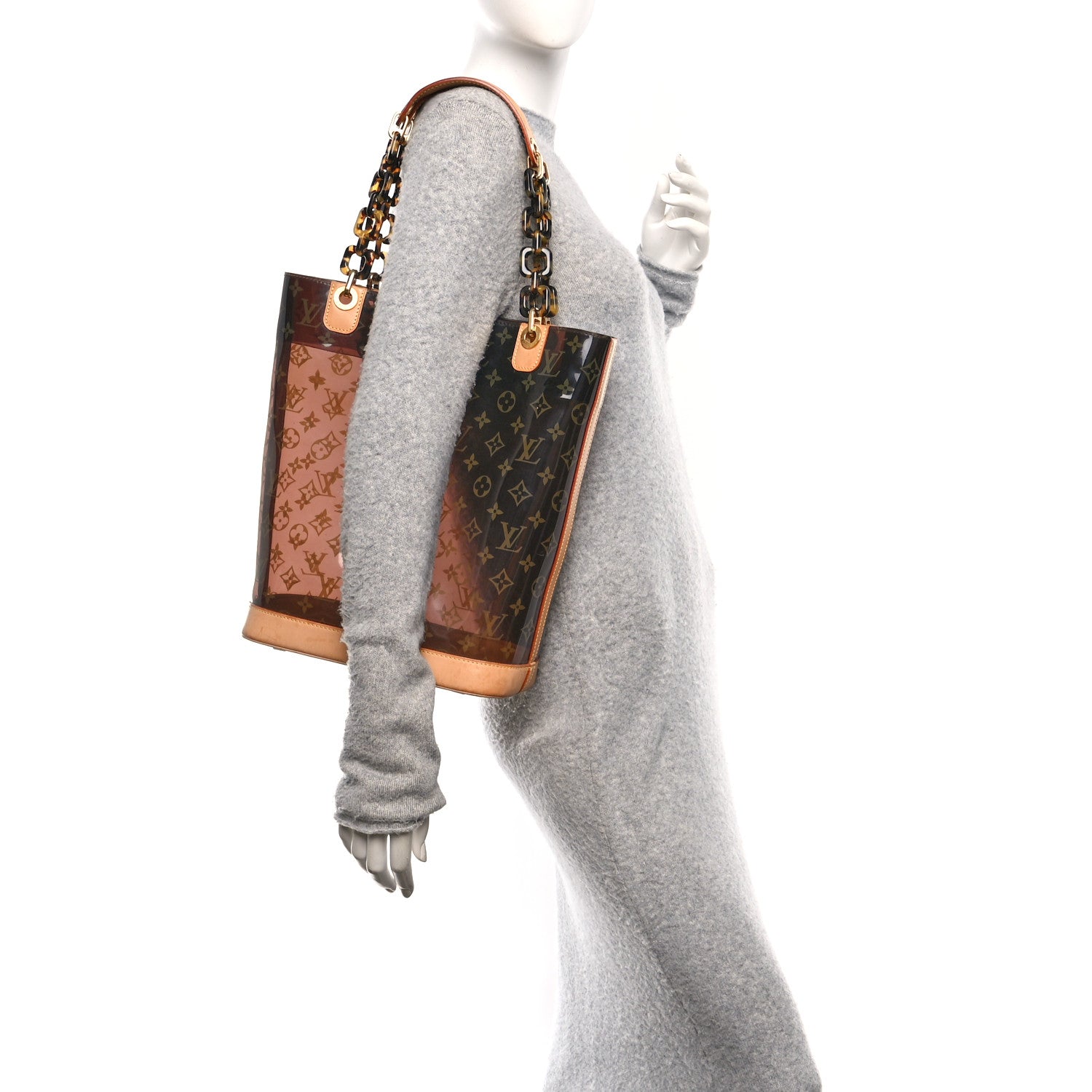 Louis Vuitton Vinyl Cabas Sac Ambre MM 2 of 12