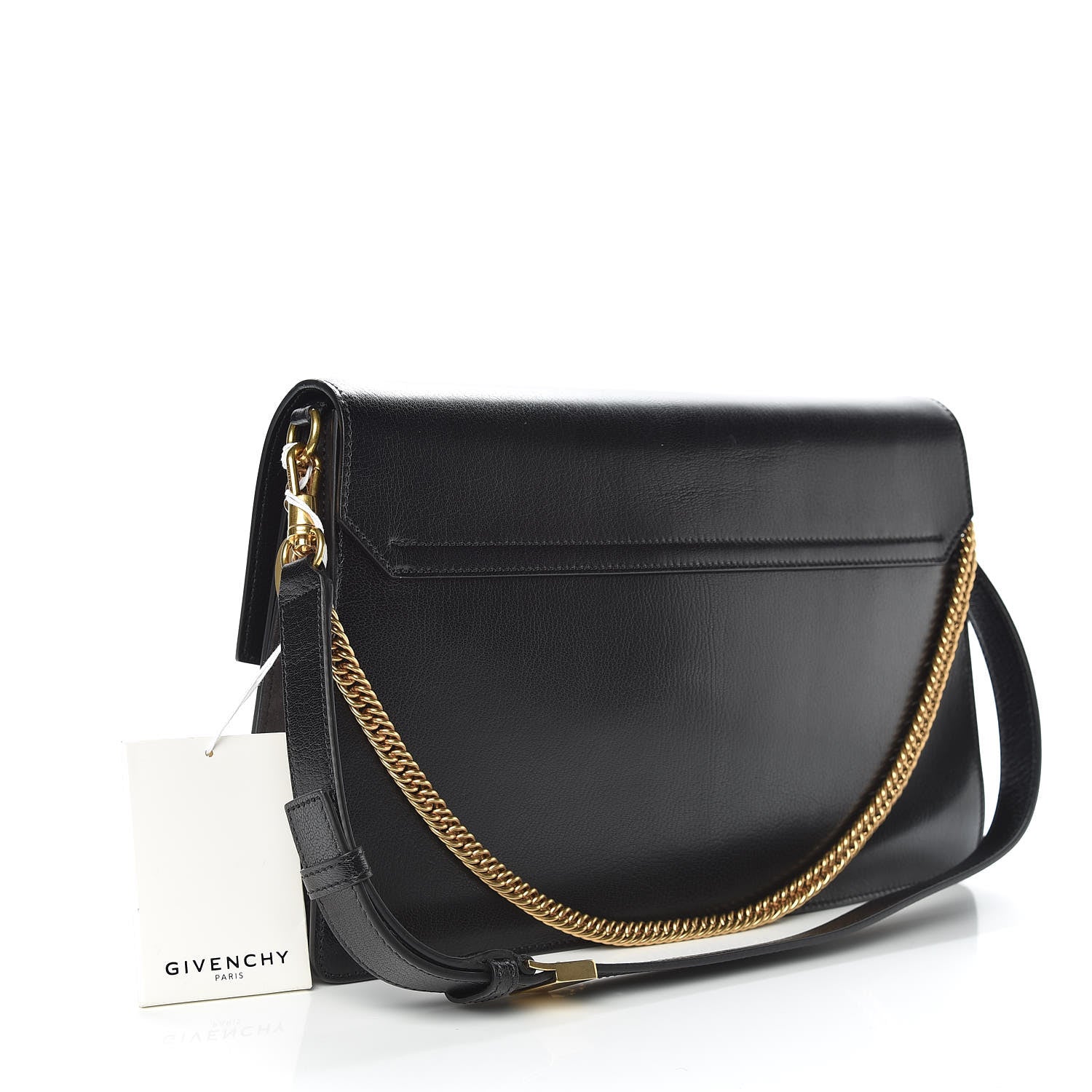 Givenchy Goatskin Suede Large GV3 Flap Black Grey 3 of 9