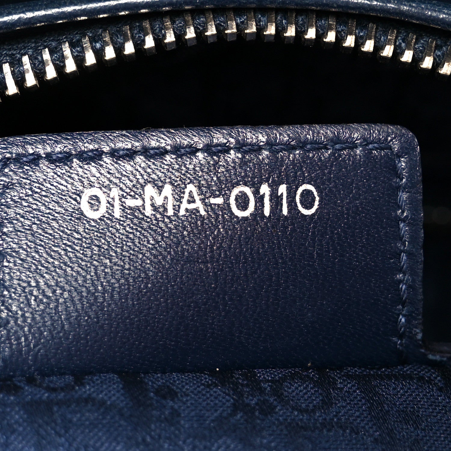 Christian Dior Lambskin Cannage Large Lady Dior Navy Blue 7 of 10