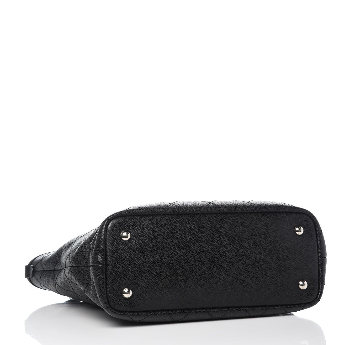 Grained Calfskin Shopping Fever Tote Black